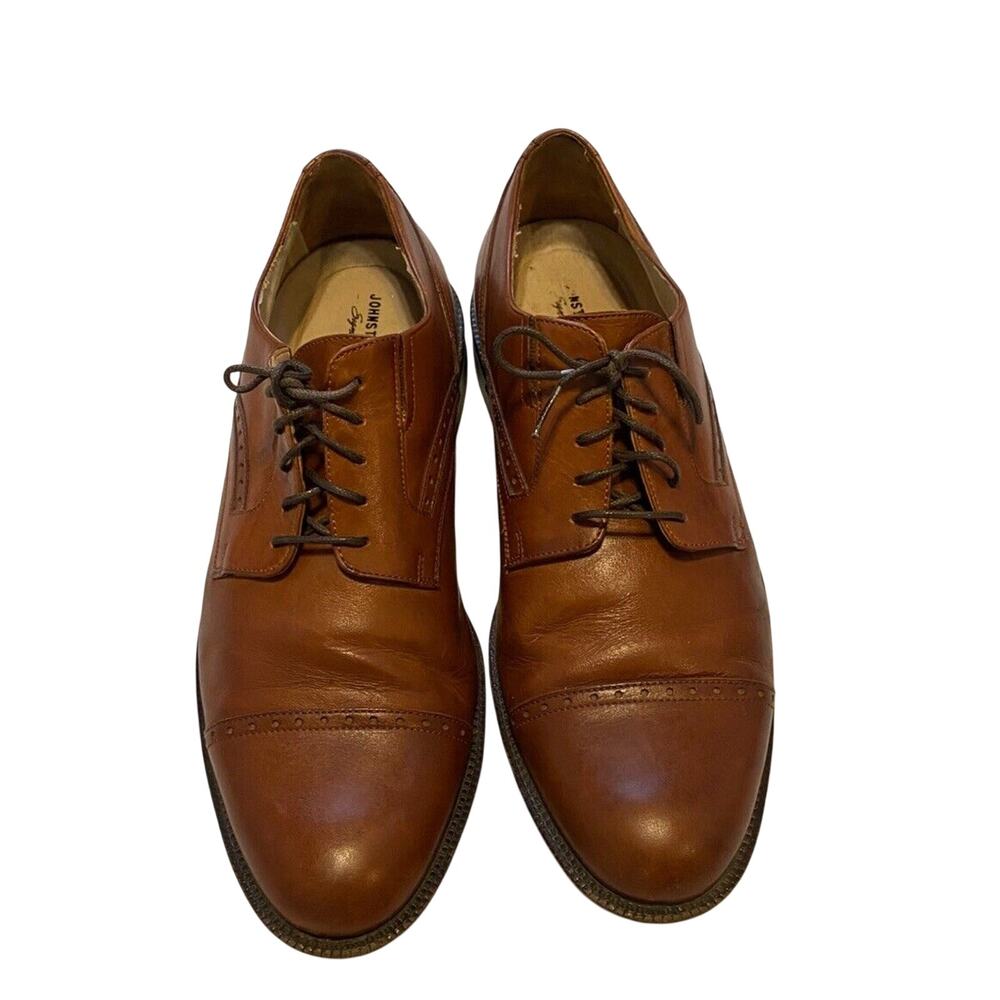 Johnston & Murphy Shoes Mens 9M Brown Sheepskin Oxford Career Office Occoasion